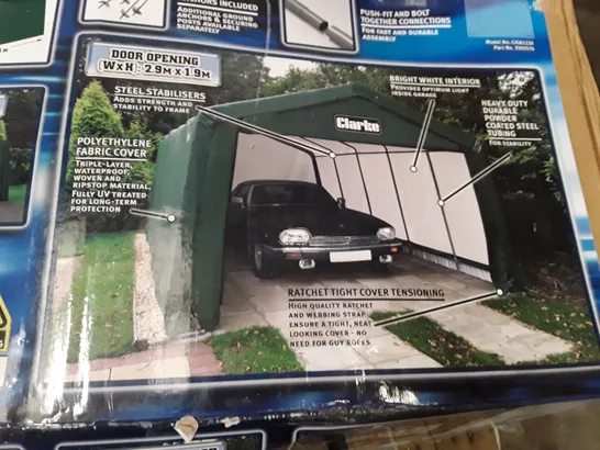 BOXED CLARKE LARGE HEAVY DUTY INSTANT GARAGE - CIG81220 RRP £399