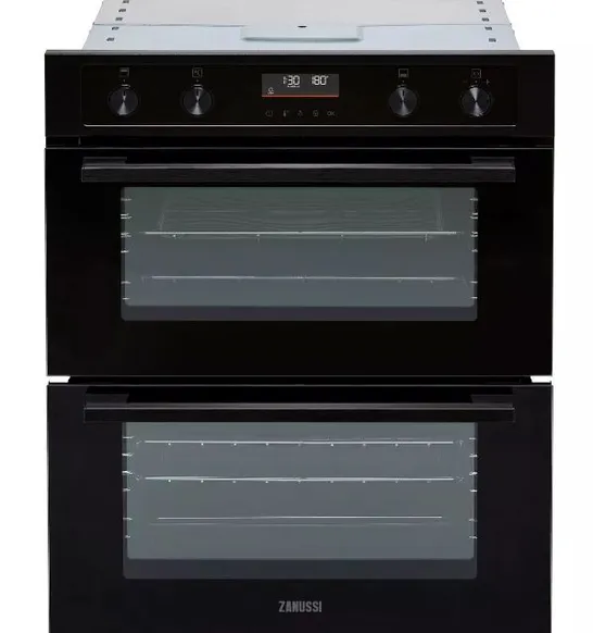 ZANUSSI ZPCNA7KN BUILT UNDER 59CM ELECTRIC DOUBLE OVEN BLACK A