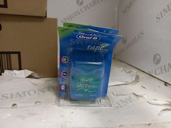 2 BOXES OF 12 ORAL-B 25M SATIN TAPE WAXED FLOSS