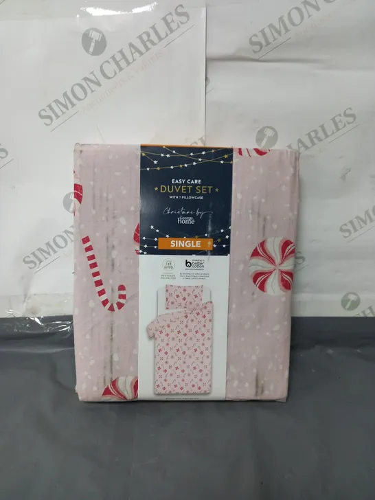 CHRISTMAS BY GEORGE HOME SINGLE PINK DUVET SET