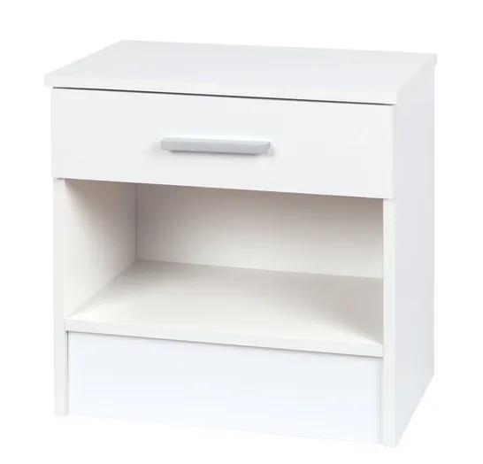 BRAND NEW BOXED GALAXY BEDSIDE DRAWER IN WHITE