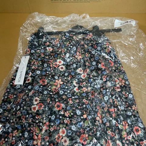 ROMAN FLORAL PRINT MIDI SKIRT IN BURNOUT SIZE 10