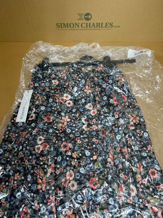 ROMAN FLORAL PRINT MIDI SKIRT IN BURNOUT SIZE 10