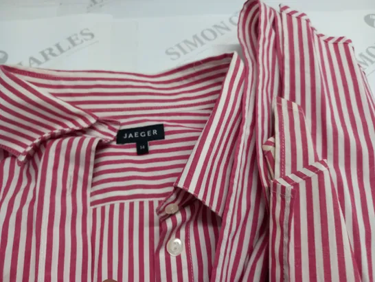 JAEGER PINK/WHITE STRIPED SHIRT - 14