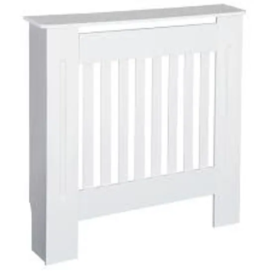 BOXED HOMCOM VERTICAL SLATTED RADIATOR COVER - WHITE - 