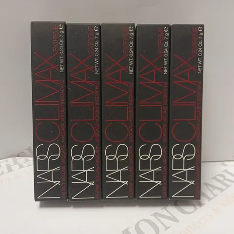 BOX OF APPROX 10 X 7G NARS CLIMAX EXTREME MASCARA #UNCENSORED BLACK