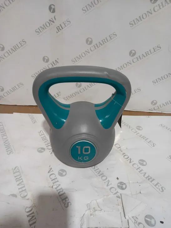 URBAN FITNESS 10KG KETTLEBELL - TEAL AND GREY