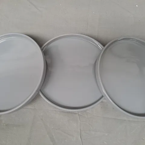 BOXED 4-PIECE SHALLOW DISH SET IN GREY