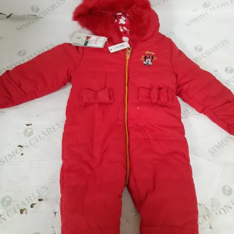 MINNIE MOUSE ZIPPED ALL IN ONE SNOW SUIT IN RED SIZE UNSPECIFIED