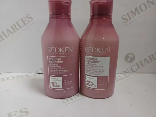 REDKEN VOLUME INJECTION SHAMPOO AND CONDITONER - 300ML