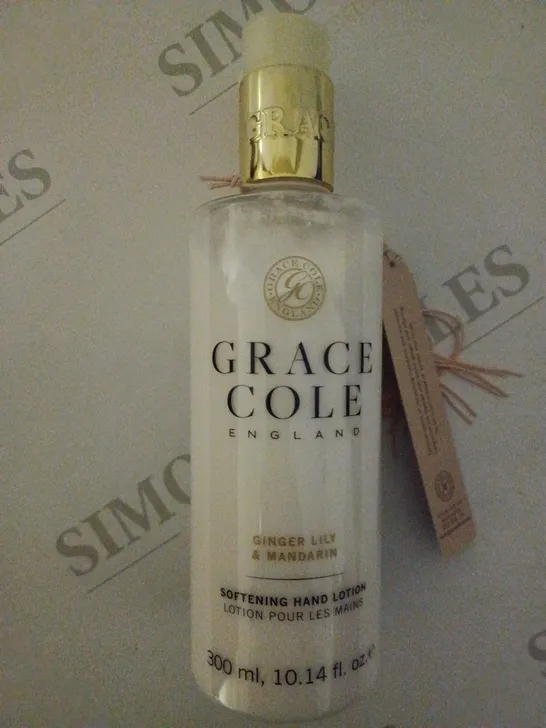 LOT OF 10 X 300ML GRACE COLE ENGLAND GINGER LILY & MANDARIN SOFTENING HAND LOTION