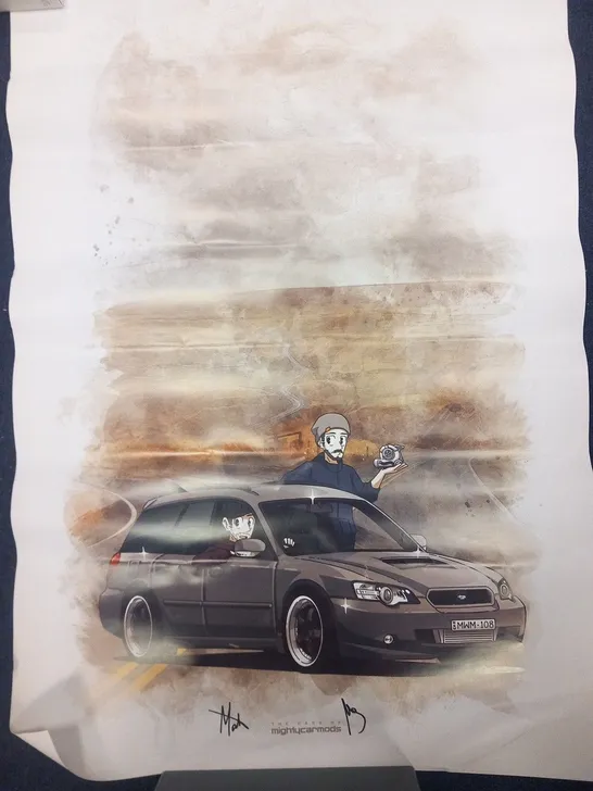 THE CARS OF MIGHTYCARMODS SIGNED POSTER