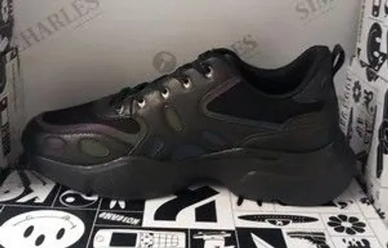 BRAND NEW BOXED PAIR OF KOI DUSTY BLACK RAINBOW MEN'S CADIAN TRAINERS SIZE 12