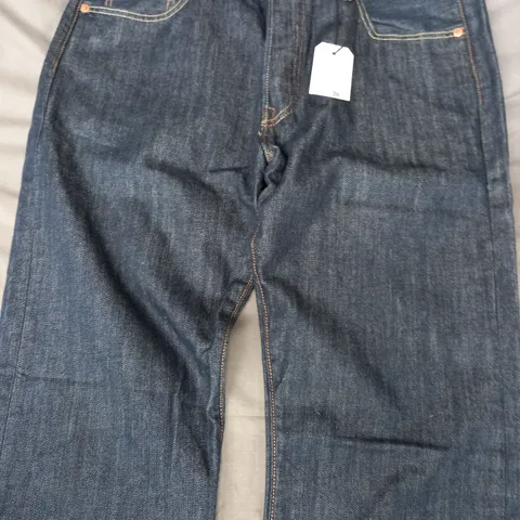 Levi's 501 Original Straight Leg Jeans In Dark Blue Size 32/34