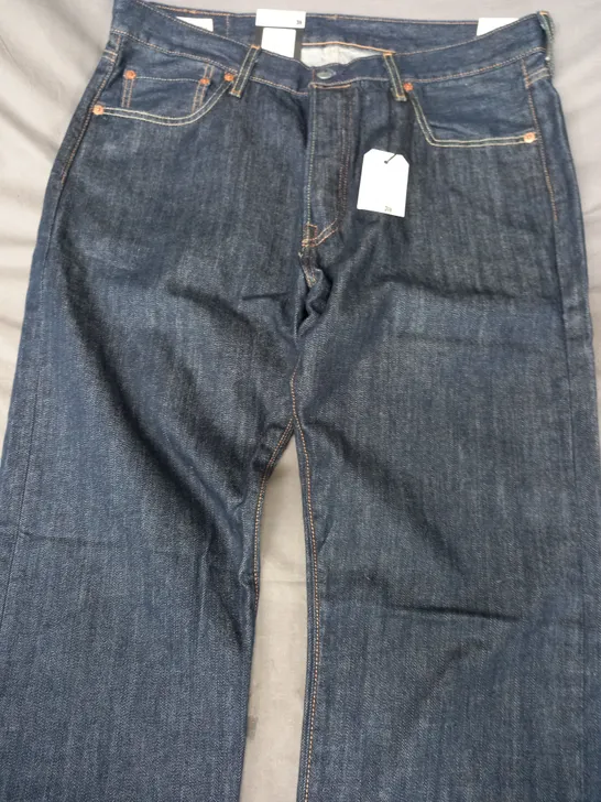 Levi's 501 Original Straight Leg Jeans In Dark Blue Size 32/34