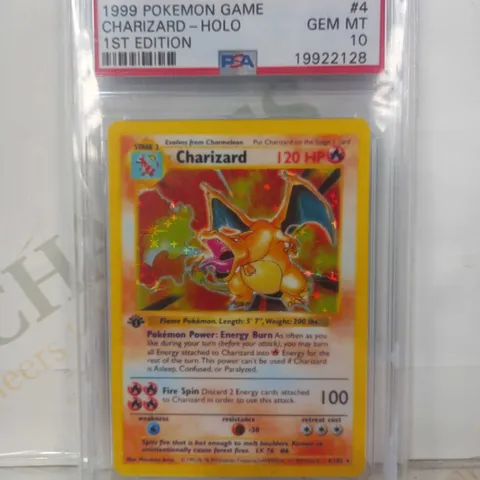 PROXY PSA FRAMED TRADING CARD - CHARIZARD HOLO 1ST EDITION (1999)- REPLICA