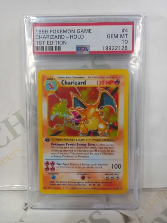 PROXY PSA FRAMED TRADING CARD - CHARIZARD HOLO 1ST EDITION (1999)- REPLICA