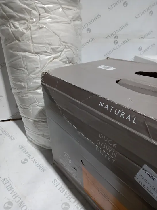 BOXED NATURAL DUCK DOWN FEATHER DOUBLE DUVET 