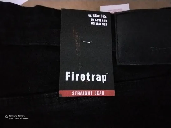 PAIR MANS FIRETRAP BLACK JEANS W38 L32