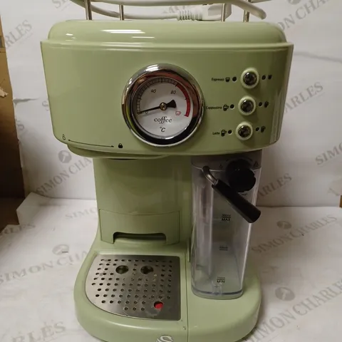 SWAN RETRO ONE TOUCH ESPRESSO MACHINE - GREEN