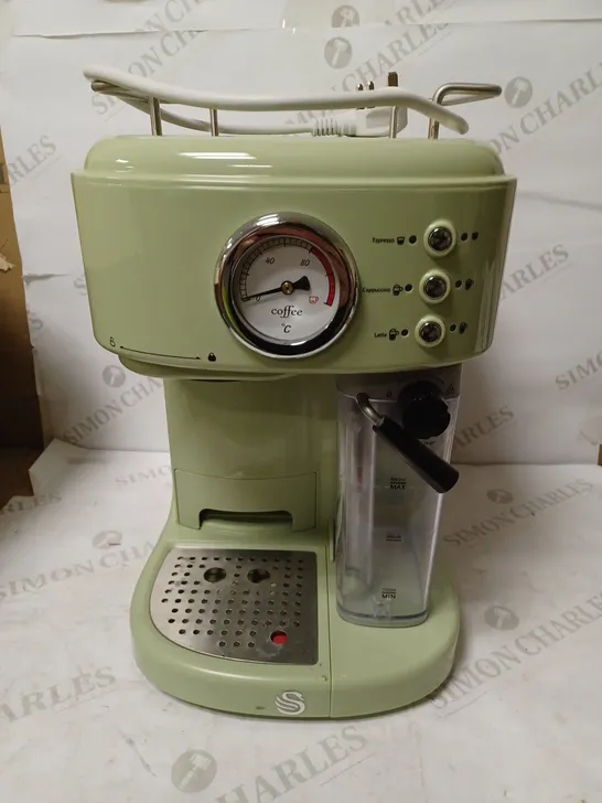 SWAN RETRO ONE TOUCH ESPRESSO MACHINE - GREEN