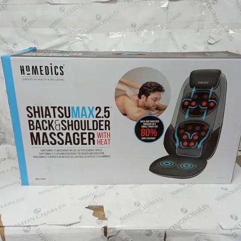 BOXED HOMEDICS SHIATSU MAX 2.5 BACK AND SHOULDER MASSAGER WITH HEAT CBS-2170-EU