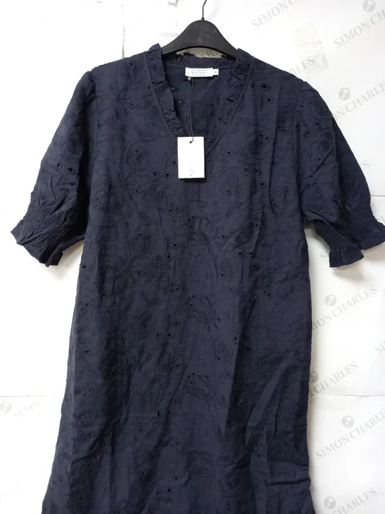 MASAI COPENHAGEN EMBROIDED DRESS IN NAVY SIZE XL