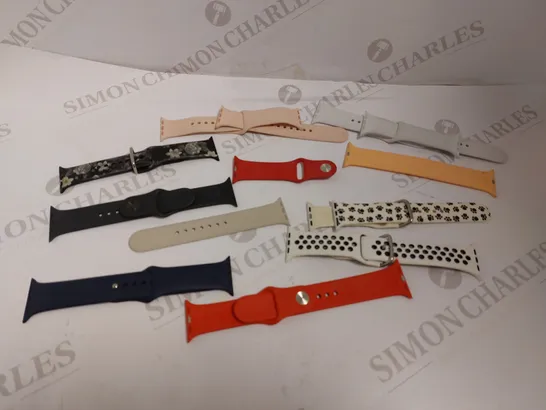 BOX OF APPROX 60 LOOSE APPLE WATCH STRAPS IN ASSORTED COLOURS