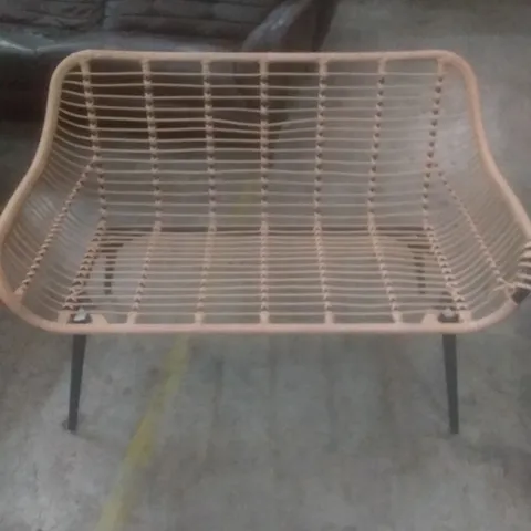 RATTAN EFFECT GARDEN ALUMINIUM BENCH