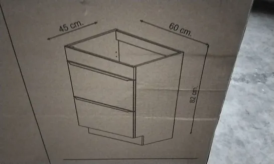 BOXED 60 X 82 X 45CM FREE-STANDING BASIN CABINET 