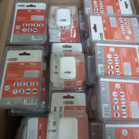 BOX OF APROX 90 EUROPEAN USB MAINS PLUG 