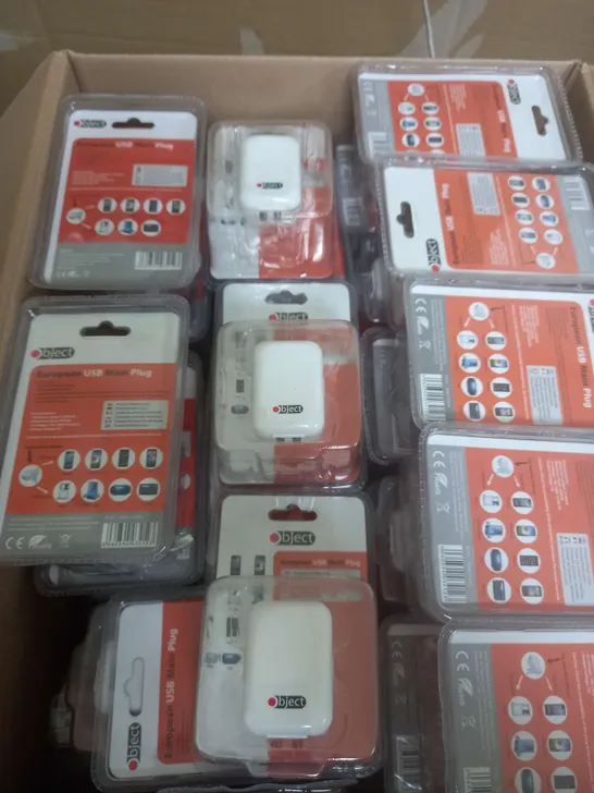 BOX OF APROX 90 EUROPEAN USB MAINS PLUG 