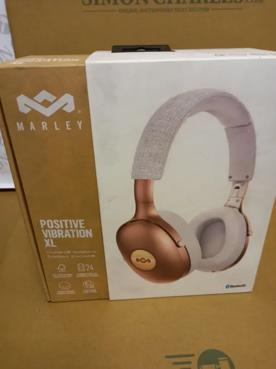 BOXED HOUSE OF MARLEY POSITIVE VIBRATION XL BLUETOOTH HEADPHONES EM-JH141-CP