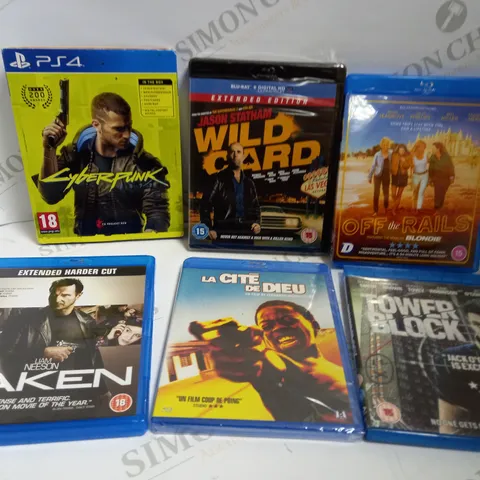 BOX OF APPROX 20 ITEMS TO INCLUDE ASSORTED PS4 GAMES, XBOX ONE GAMES AND BLU-RAY DVDS