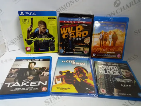 BOX OF APPROX 20 ITEMS TO INCLUDE ASSORTED PS4 GAMES, XBOX ONE GAMES AND BLU-RAY DVDS