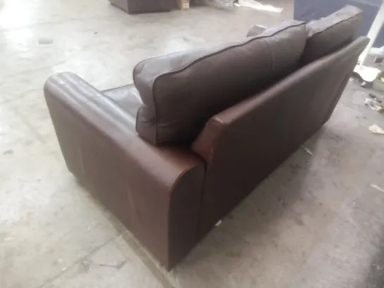 3 SEATER SOFA - BROWN LEATHER