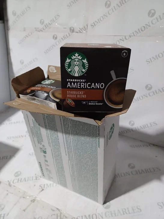 BOX OF 6 PACKS OF 12 STARBUCKS AMERICANO HOUSE BLEND PODS