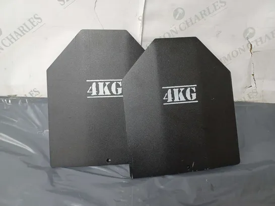 PAIR OF 4kg WEIGHTED PLATES FOR WEIGHTED VEST