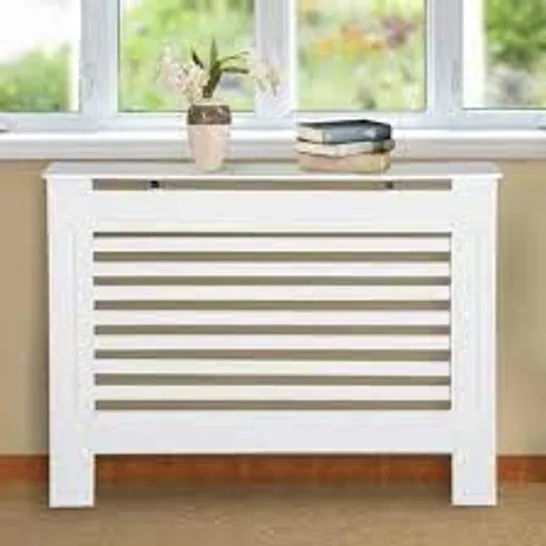 BOXED HOMCOM MDF MEDIUM RADIATOR COVER WHITE