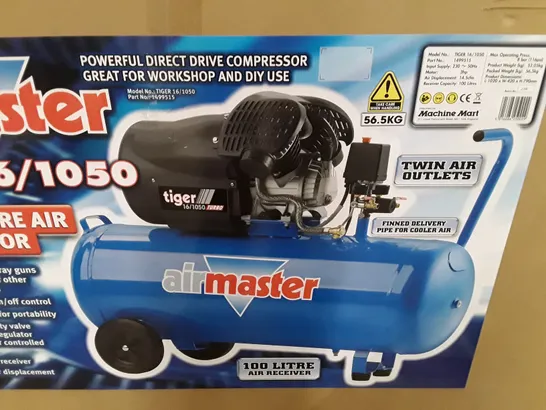 BOXED AIRMASTER 3HP 100L AIR COMPRESSOR - TIG16/1050