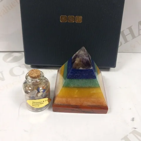 BOXED SHIPTON AND CO CHAKRA STONE PYRAMID