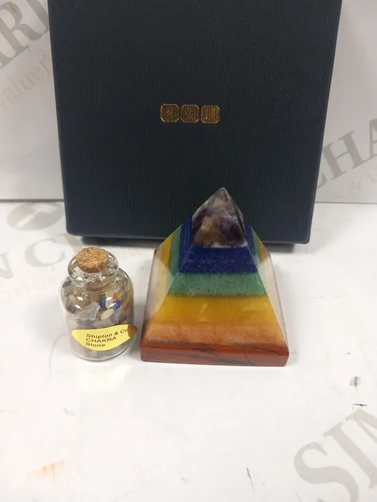 BOXED SHIPTON AND CO CHAKRA STONE PYRAMID