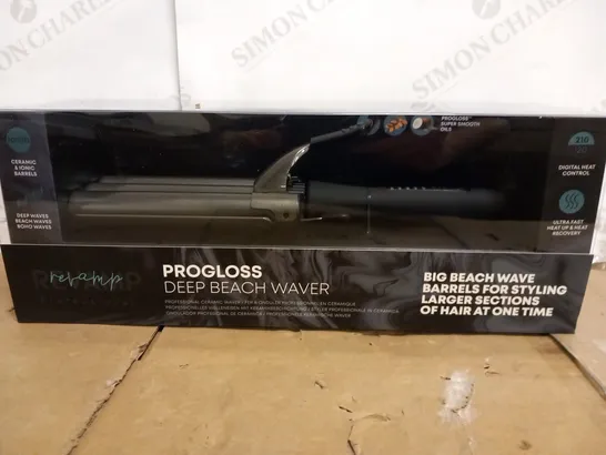 BOXED REVAMP PROGLOSS DEEP BEACH WAVER PROFESSIONAL CERAMIC WAVER