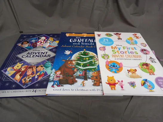 APPROXIMATELY 5 ASSORTED GIANT ADVENT CALENDARS TO INCLUDE DISNEY AND THE GRUFFALO