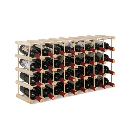 BOXED COSTWAY 36 BOTTLE WOODEN WINE RACK 5 TIER STACKABLE STORAGE SHELVES DISPLAY KITCHEN