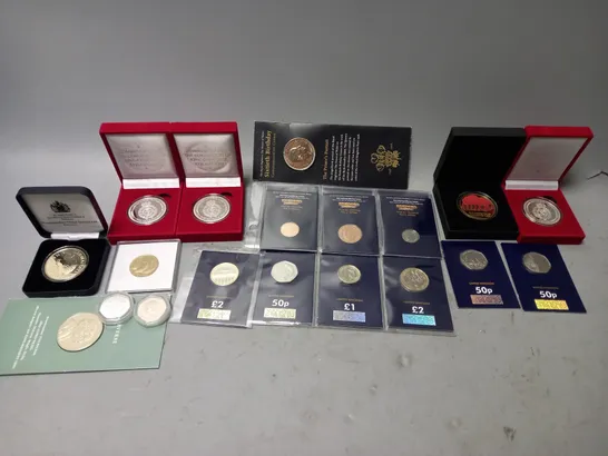 LARGE QUANTITY OF ASSORTED COLLECTABLE COINS AND MEDALS