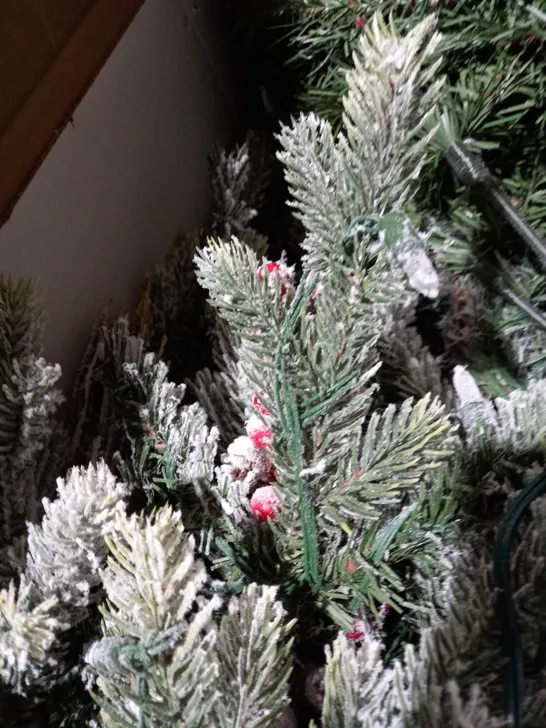 BOXED ALISON CORK SUGAR SPRUCE CHRISTMAS TREE - 6FT DUSTED - COLLECTION ONLY