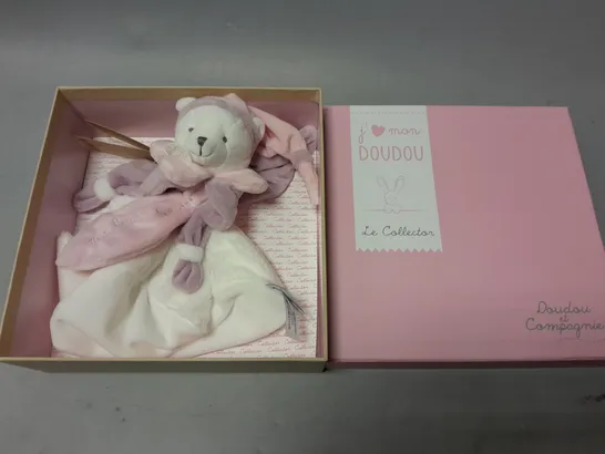 BOXED DOUDOU COMPAGNIE PINK BEAR COMFORTER 