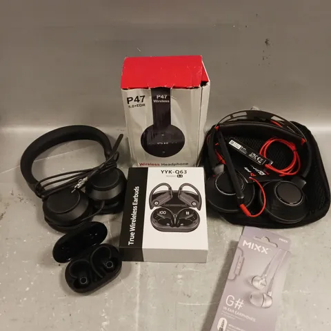 APPROXIMATELY 8 ASSORTED HEADPHONES PRODUCTS TO INCLUDE OVERHEAD & WIRELESS 