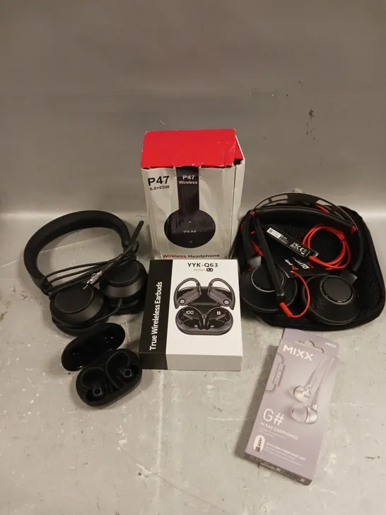 APPROXIMATELY 8 ASSORTED HEADPHONES PRODUCTS TO INCLUDE OVERHEAD & WIRELESS 